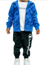 New Boy s Blue Champion 3pc Hoodie Track suit size 5