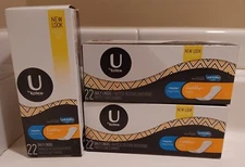 3 pack U by Kotex Daily Liners, Lightday Regular Soft & Silky 22 count each New!