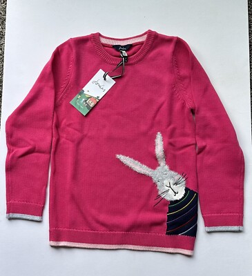 Joules Rabbit Joules Girls Geegee Intarsia Jumper - Rabbit Beetroot Purple - Age 8 ...