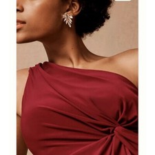 BHLDN Anthropologie Brixen One Shoulder Maxi Dress NWT Women’s 2 Red