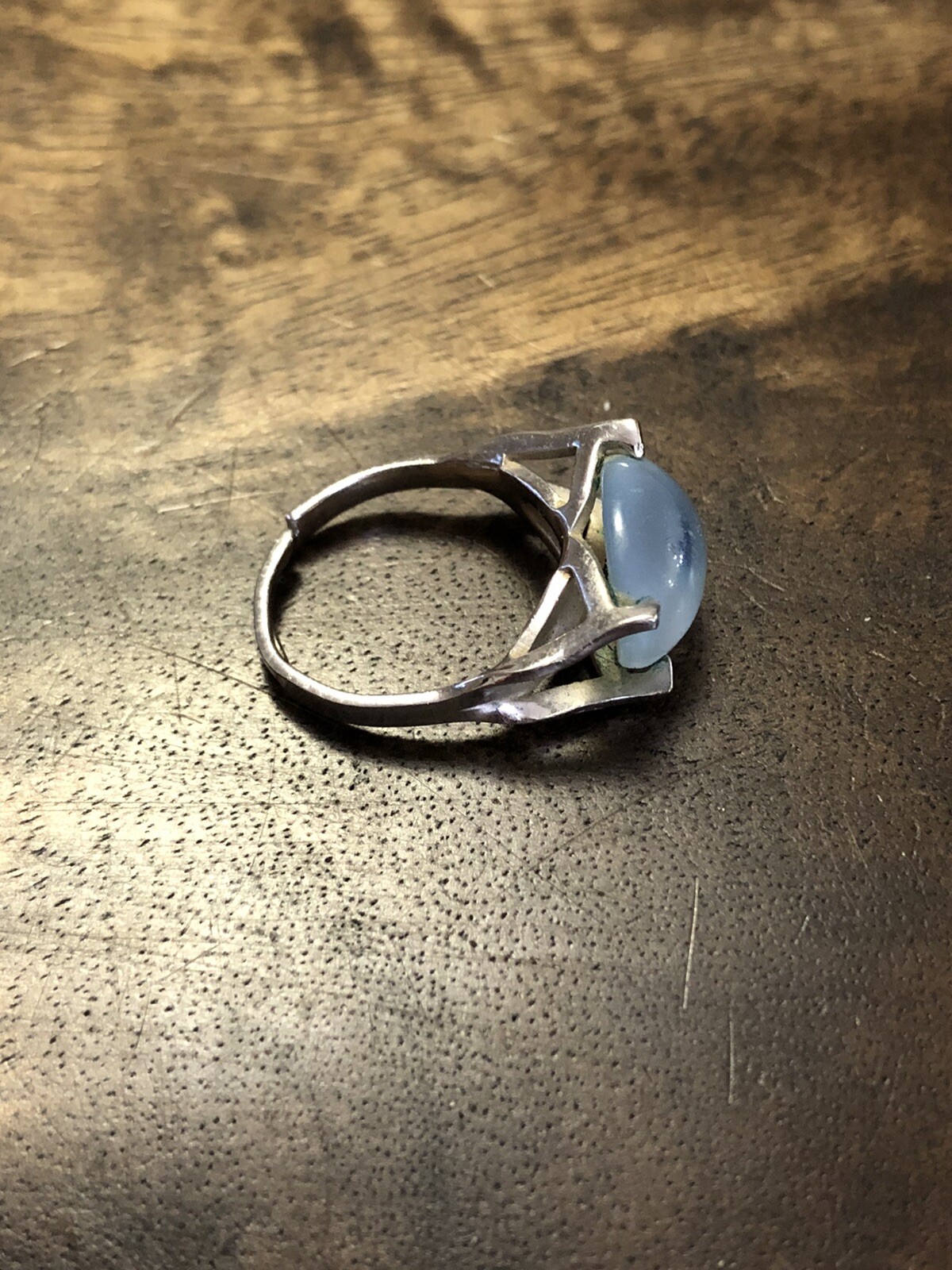 Sarah Coventry Adjustable Silver Tone Ring with L… - image 2