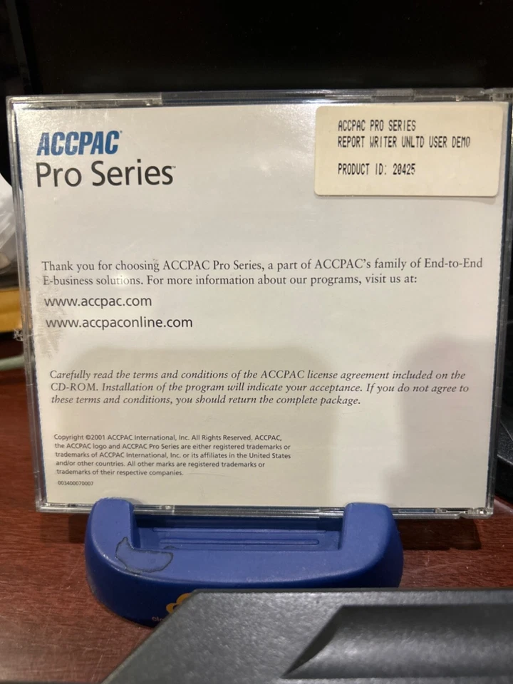 AWESOME BRAND NEW ACCPAC PRO SERIES Report Writer V6.5 UNLIMITED USER DEMO - Image 2 of 4