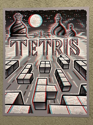 Tetris 3-D Glasses Nes Nintendo Video Game Art Print Poster Mondo Brad Albright