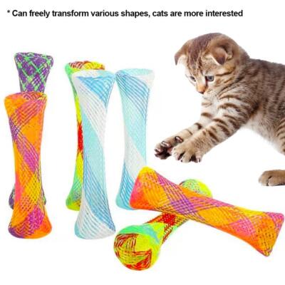 10 Katzen Feder Spielzeug Stick Frei Faltbar Federform Mehrfarbig Katze Hüpfset