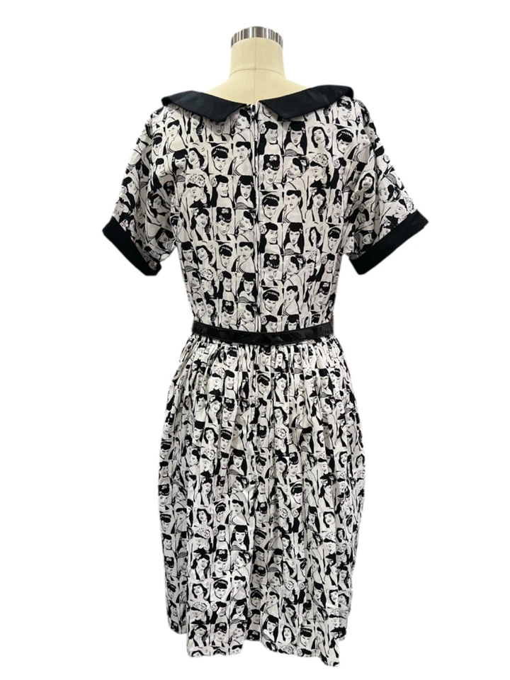 NUEVO Cabina de fotos Bernie Dexter Rockabilly con impresión facial 2XL curvilínea Foto 3 de 4