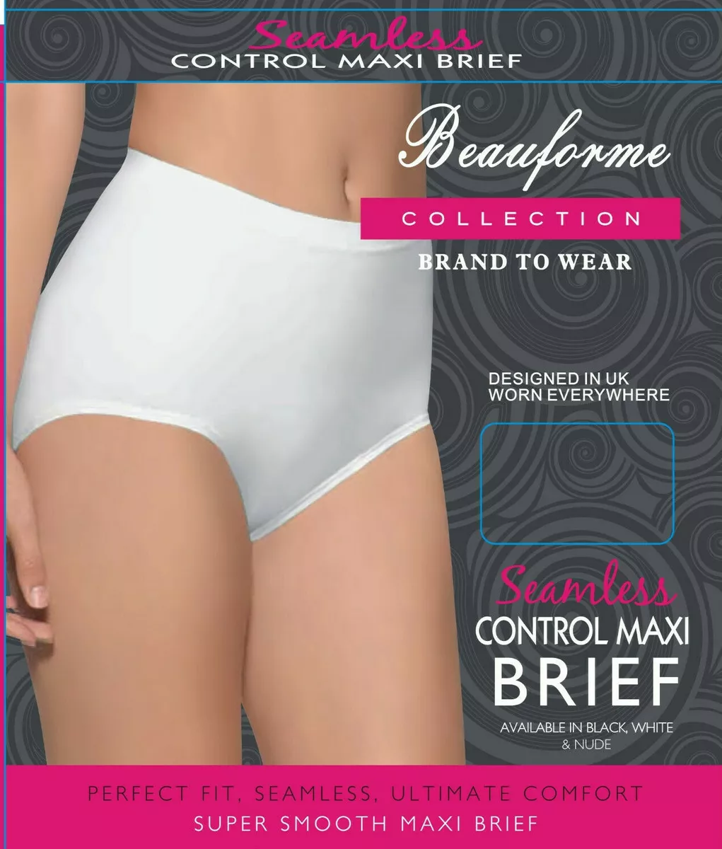 BEAUFORME SEAMLESS SMOOTH LIGHT CONTROL MAXI BRIEFS KNICKERS, S - XXXL, 8 -  30