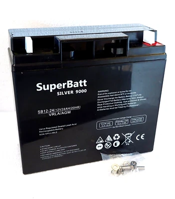 SUPERBATT SB 12V 24AH (Replace 17AH 18AH 21AH 22AH) VRLA AGM Sealed Rechargeable Battery