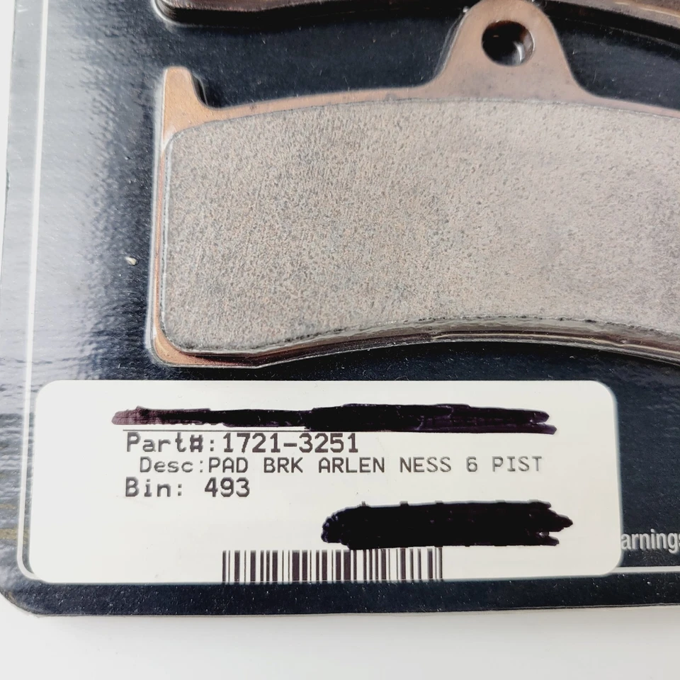 Arlen Ness 02-230 Brake Pads 6-Piston Differential Bore 1721-3251 - Image 2 of 3