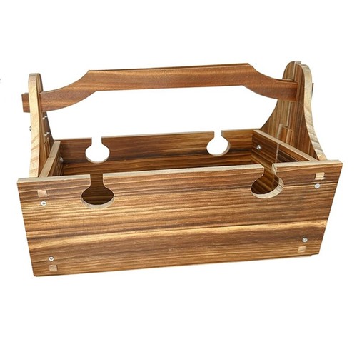 Wooden Outdoor Folding Picnic Table, Convertible Storage Wooden Basket