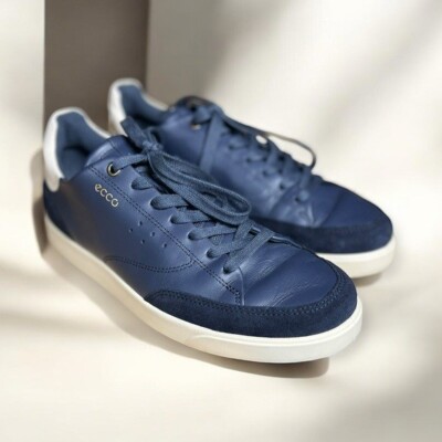  NEW Men's ECCO STREET LITE Blue Leather Everyday Sneaker Size 40 | US 6-6.5