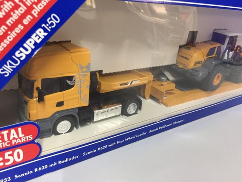 Scania R620 truck & Liebherr 580 loader 1/50 die-cast model SIKU #3933 - BNIB - Imagen 3 de 10