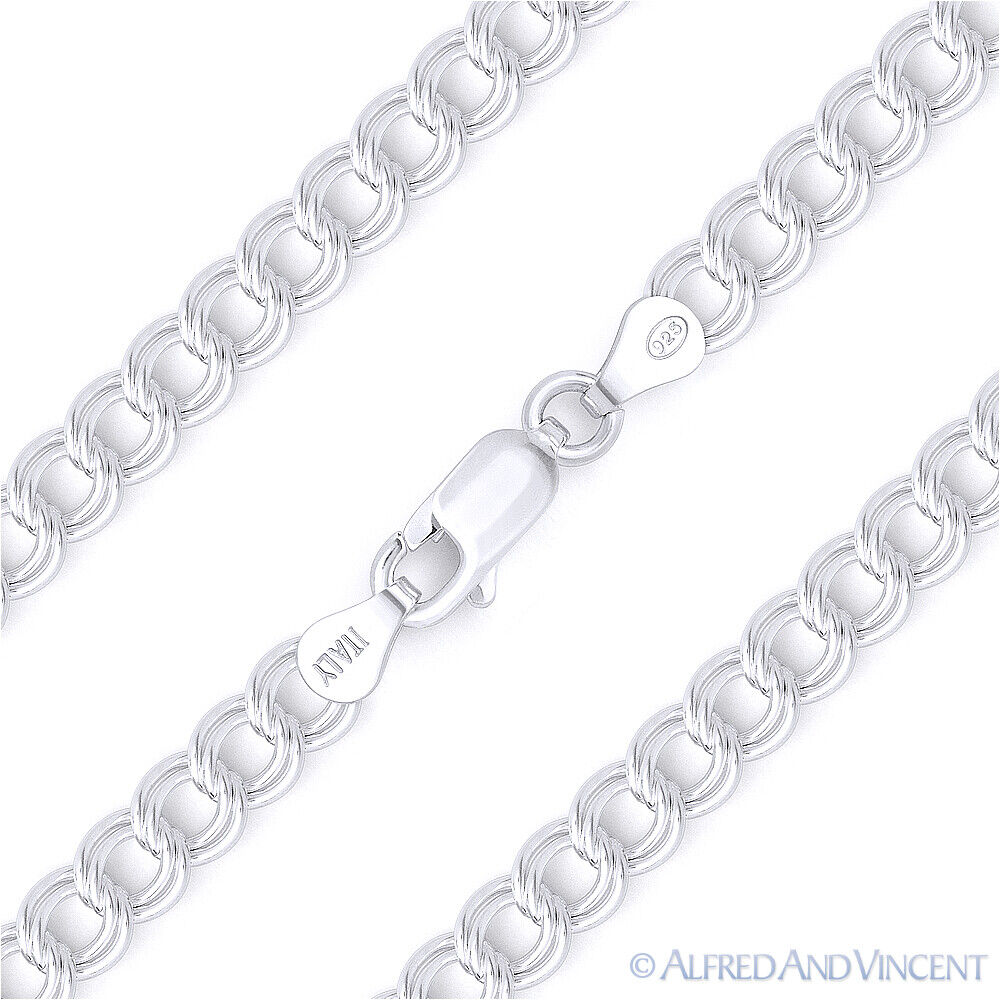 Sterling Silver Double Cable Charm Bracelet Sterling Silver Double Cable Charm Bracelet