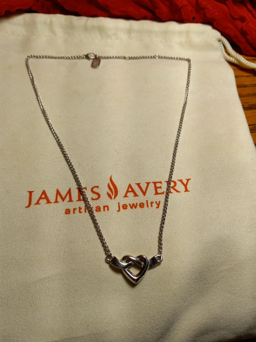 James Avery 925 Heart Knot Necklace Sterling Silver 15
