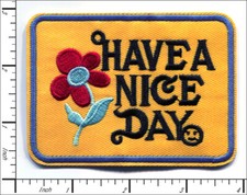 24 Pcs Embroidered Iron on patches Have Nice Day Flower 9.2cmx6.8cm AP025hD