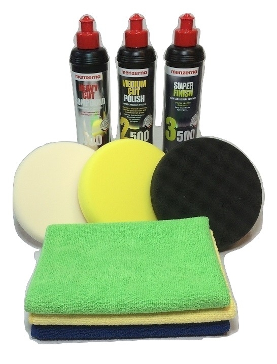 Kit de Lustrage Menzerna Trinité Millénium Polish Pads Microfibres