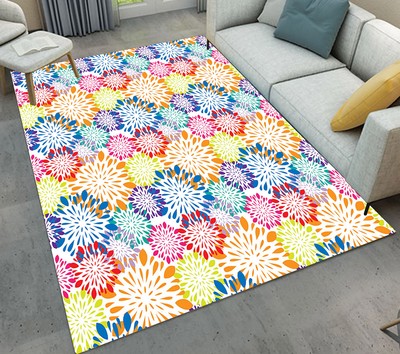 Non Slip Home Door Mat Custom Kitchen Living Room Carpet Daisy