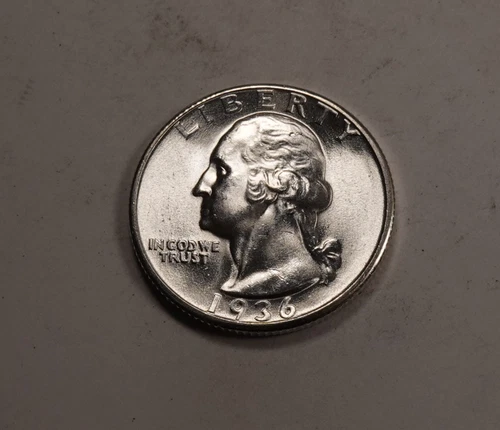 1936 Washington Quarter * Gem BU++ * 90% Silver * From Original Roll! * XQ244