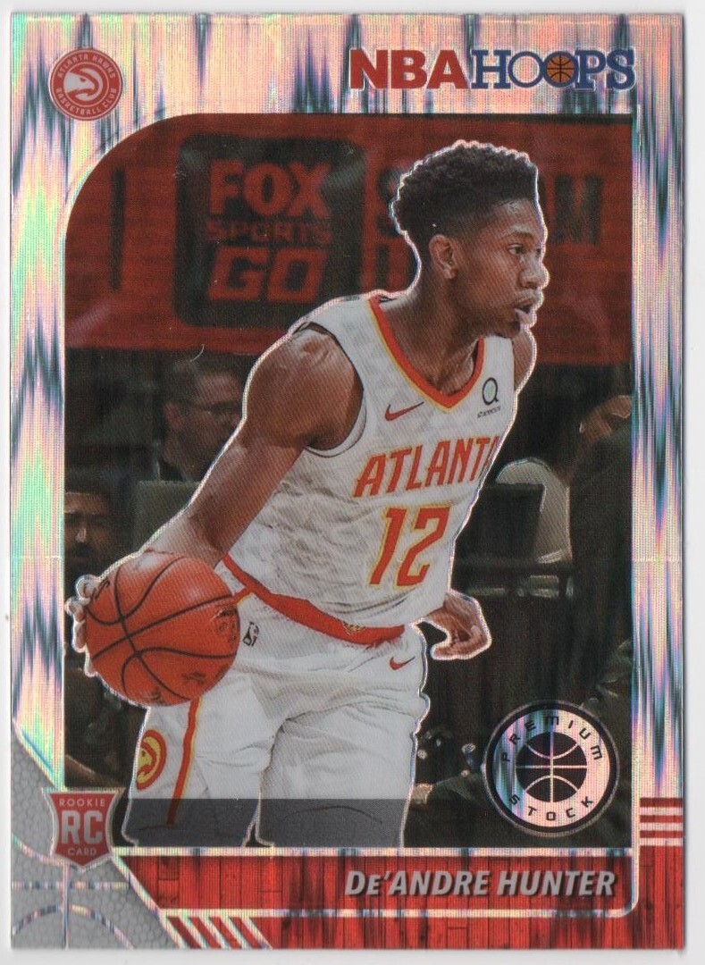 De'Andre Hunter 2019-20 PANINI NBA HOOPS PREMIUM STOCK Flash RC #202 Hawks