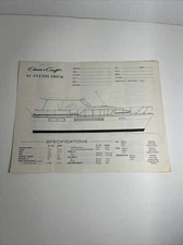 1974 Chris Craft -Spec Sheet-Deck Plan - 41’ Flush Deck