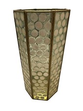 Brass & Glass 11” x 5” Pillar Candleholder Luminaire ￼Philippines ￼