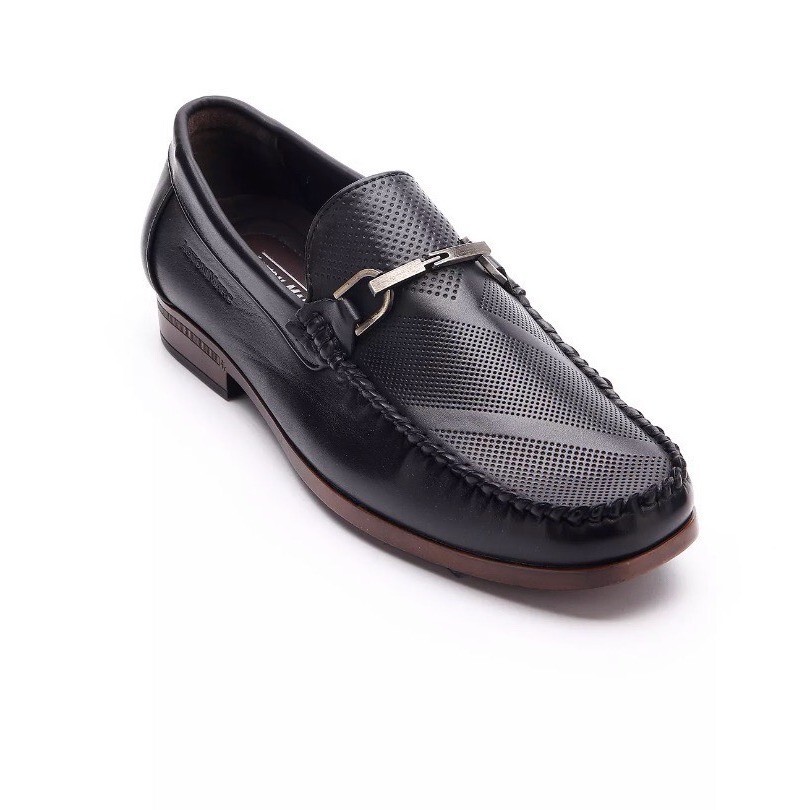 NWB Aston Marc‎ Men\'s Perforated Buckle Moccasin Loafers Size 8.5 Amazon.com | Aston Marc Mens Loafer, Premium Leather Slip on  main image 3