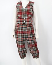 The Scotch House Scotland Plaid Wool Vest & Pants Suit Sherlock Holmes Womens M