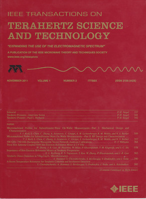 IEEE Transactions on Terahertz Science and Technol Vol.1 No.2 p.337-504 Nov 2011