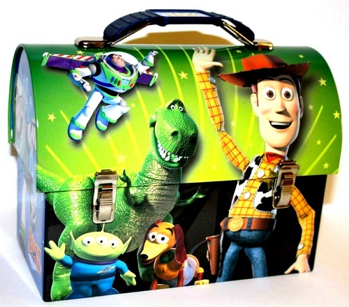 Toy Story Woody Buzz Jessie Rex Green Dome Carry-All Workmans Tin Lunchbox-New! - 第 1/1 張圖片