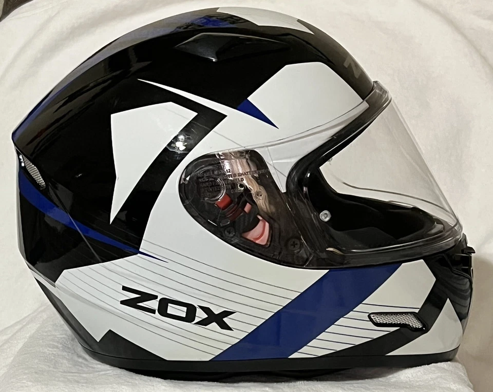 Casco Zox Galaxy Ray - Cara Completa Negro/Azul - DOT/ECE MT-FF101 Talla Mediana Foto 4 de 4