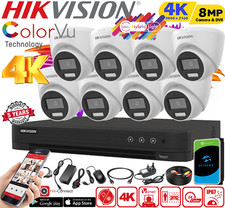 HIKVISION 8MP CCTV SYSTEM KIT HOME OUTDOOR SECURITY SMART CAMERA 4K DVR WITH HDD
