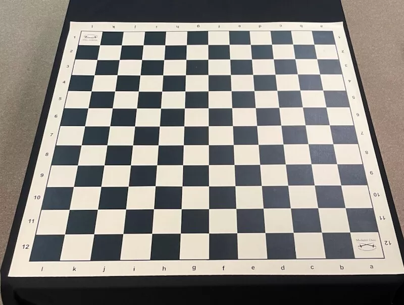 Vinyl Chess Board - Mini - Analysis - 12 x 12 in.- 1 3/8 in. Squares