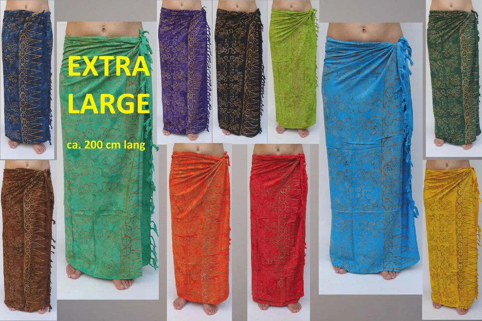 SAL-580---P / Extra Large Premium Sarong Lungi Wickeltuch Wickelrock Wandbehang