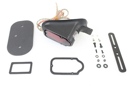 Replica Black Tombstone Style Tail Lamp Assembly For Harley Panhead 1947-54 - Picture 3 of 4