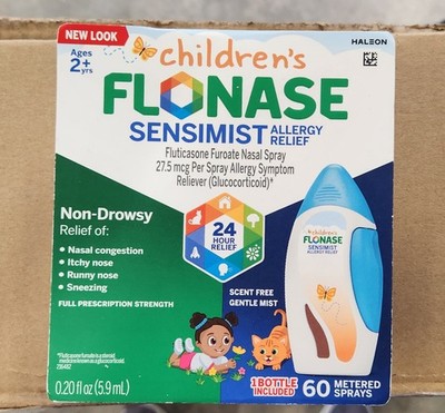 Lot of 10- Children's Flonase Sensimist 24HR Allergy Relief Sprays 60 Count NEW