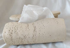 Modern Facial Tissue Box RESIN Italian Cave Stone Boho Travertine Abstract