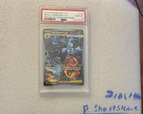 Pokémon Mega Charizard X ex Phantasmal Flames Special Illustration Holo PSA 10