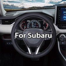 15 Steering Wheel Cover Genuine Leather For Subaru A Black