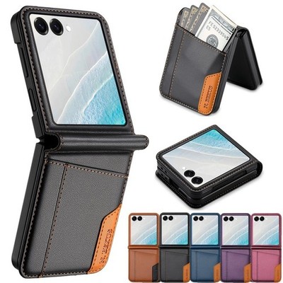 For Samsung Galaxy Z Flip 7 FE 6 5 4 3 Wallet Case Leather Shockproof Flip Cover