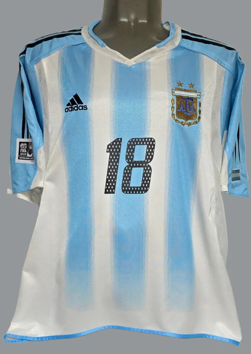 ADIDAS ARGENTINA WC2005 SUB 20 MESSI XL ORIGINAL SOCCER FOOTBALL JERSEY SHIRT
