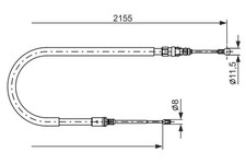 Bremsseil Seilzug Feststellbremse BOSCH 1 987 477 994 für PEUGEOT 407 SW HDi 110