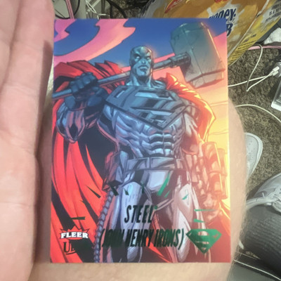 Fleer Fleer Ultra Superman #37 Steel (John Henry Irons) Green Parallel Card