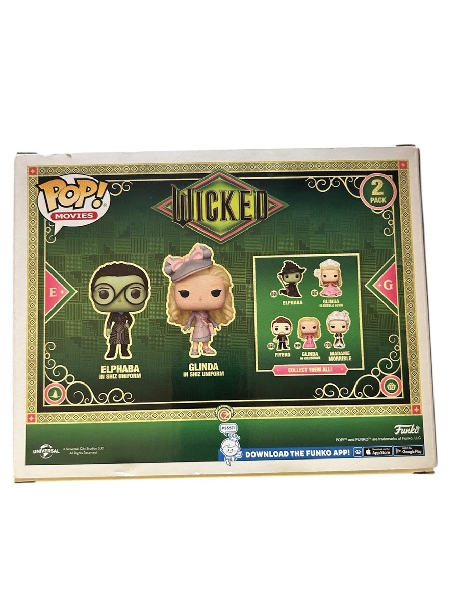 Funko Pop! Vinyl: Wicked - Elphaba & Glinda in Shiz Uniform 2-Pack