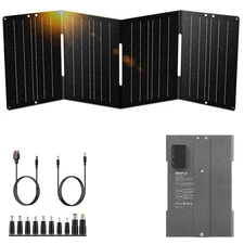 60W YT60 Solar Panel Charger Solar Battery High Efficiency Camping Waterproof...