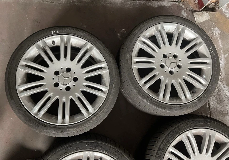 A2114015402 CERCHI IN LEGA 18” MERCEDES W211 EVO - COMPLETI DI GOMME - 8,5J - 9J - Imagen 2 de 4