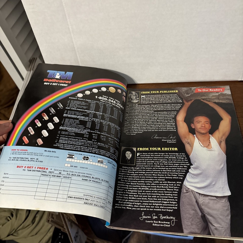 Playgirl Magazine, Nov. 1995, Guys Posing Nude, Womens Interest