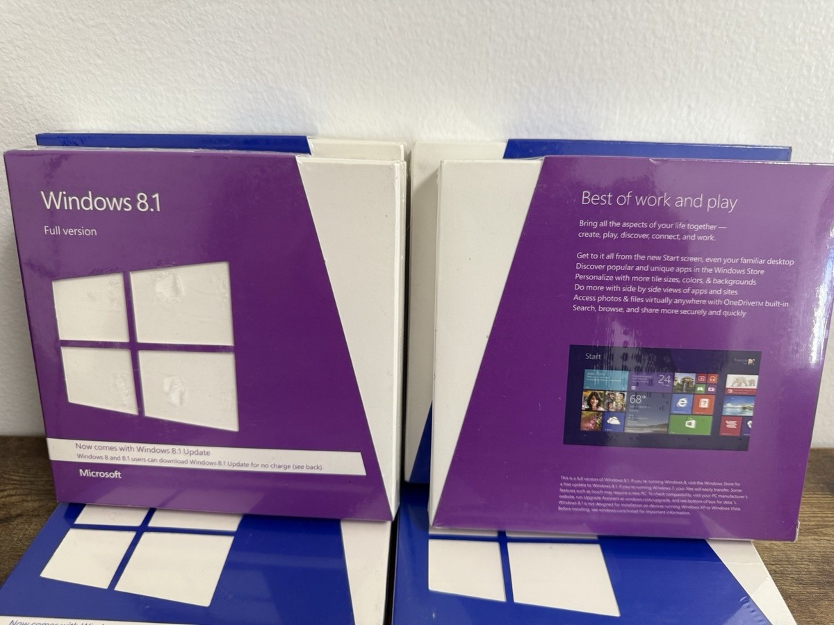 Microsoft Windows 8.1 (Retail (License + Media)- Full Version