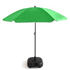 Out There! 240cm (7ft 8in) UV Resistant Adjustable Tilting Parasol with Base