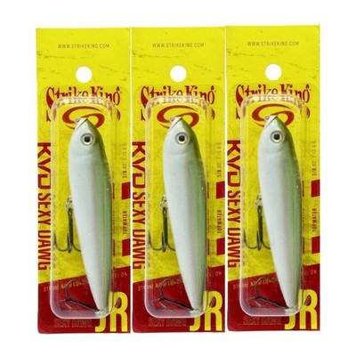 Lot of (3) Strike King KVD Sexy Dawg Junior The Shizzle Topwater Walking Bait