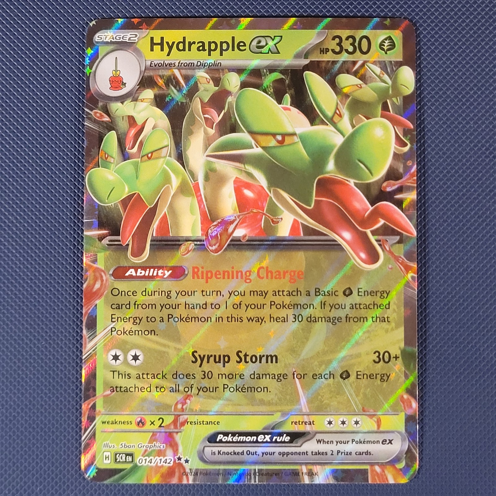 Hydrapple ex 14/142 - Stellar Crown - Double Rare Holo Pokemon Card - NM