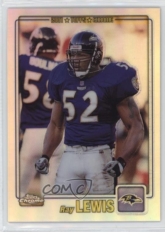2001 Topps Chrome Refractor 508/999 Ray Lewis #130 HOF